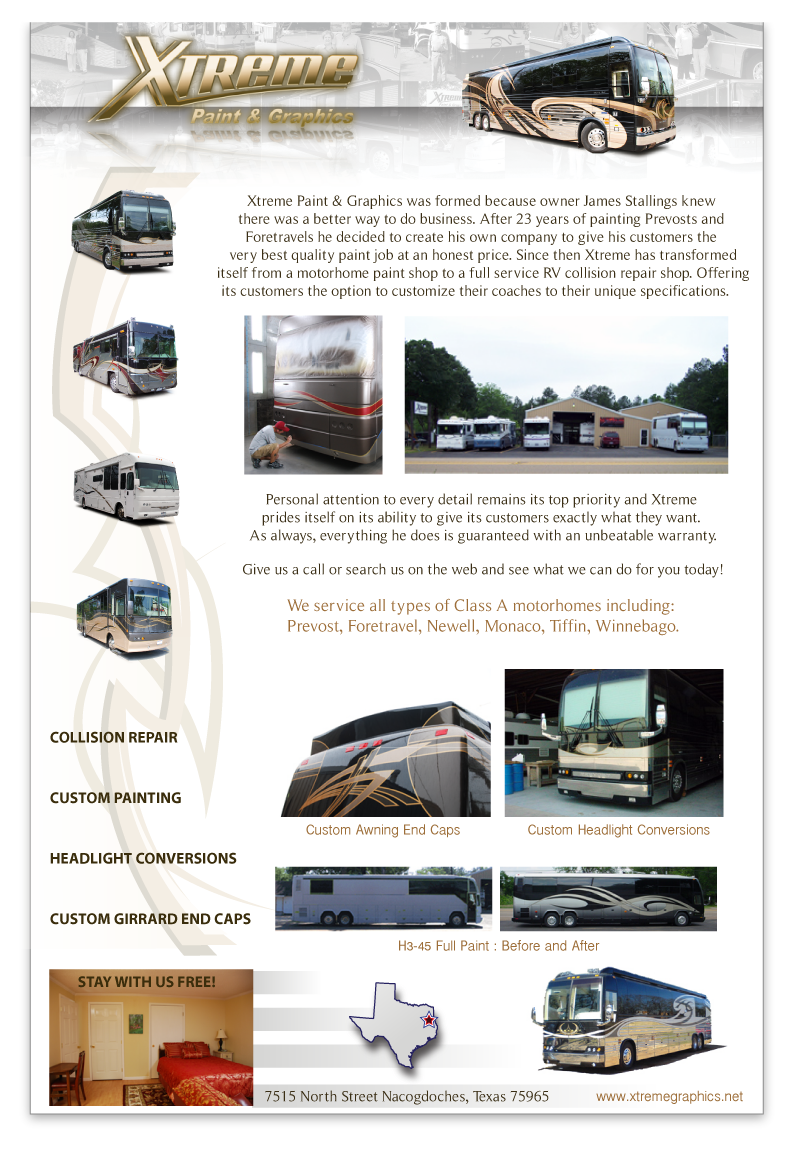 Xtreme Paint & Grpahics Prevost Bus Paint and Repair