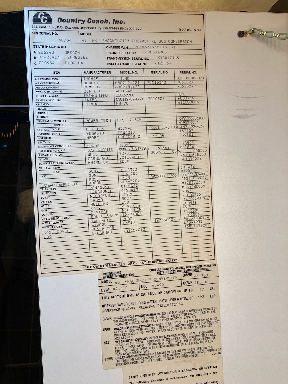 1998 Prevost Country Coach XL For Sale