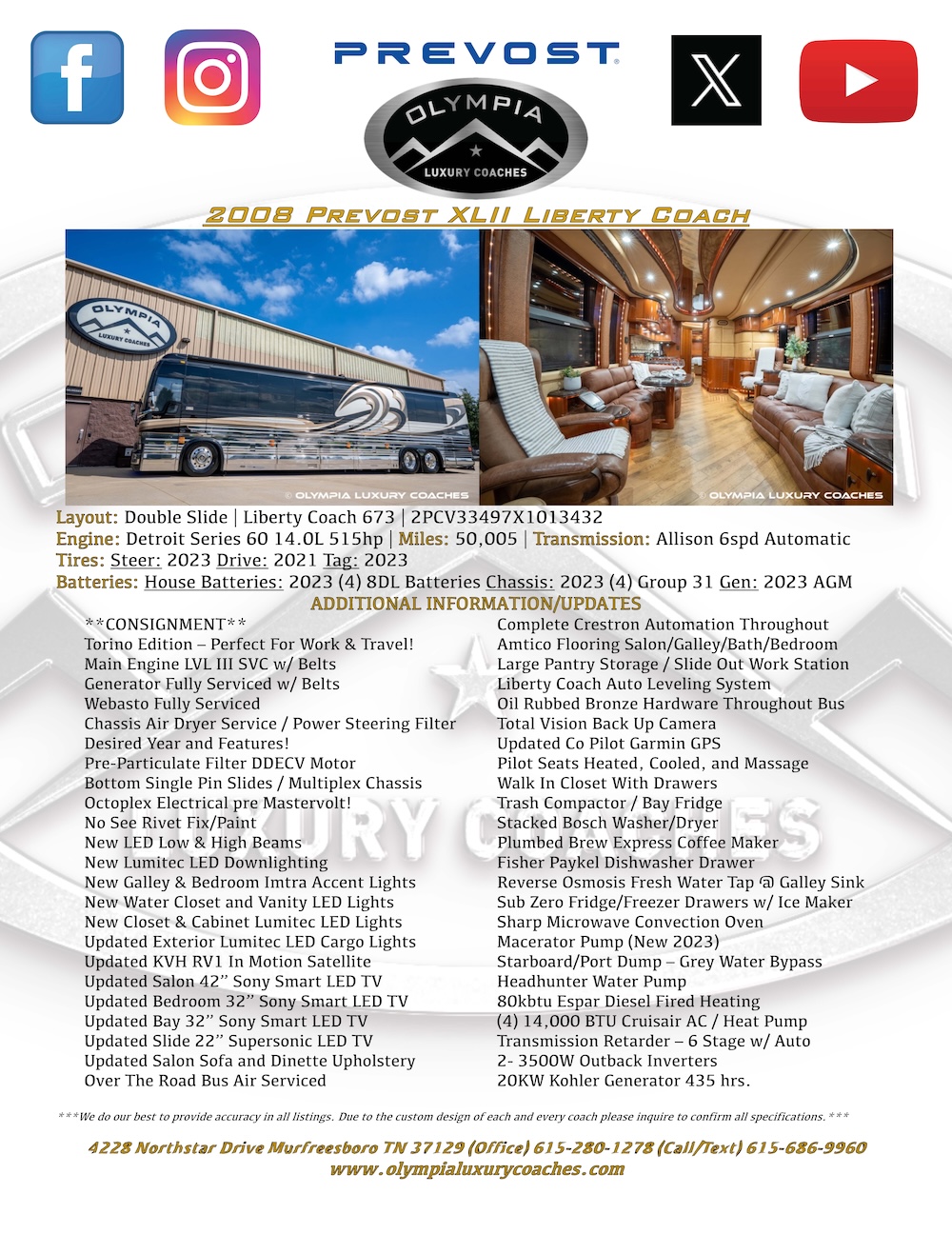 2008 Prevost Liberty XLII For Sale