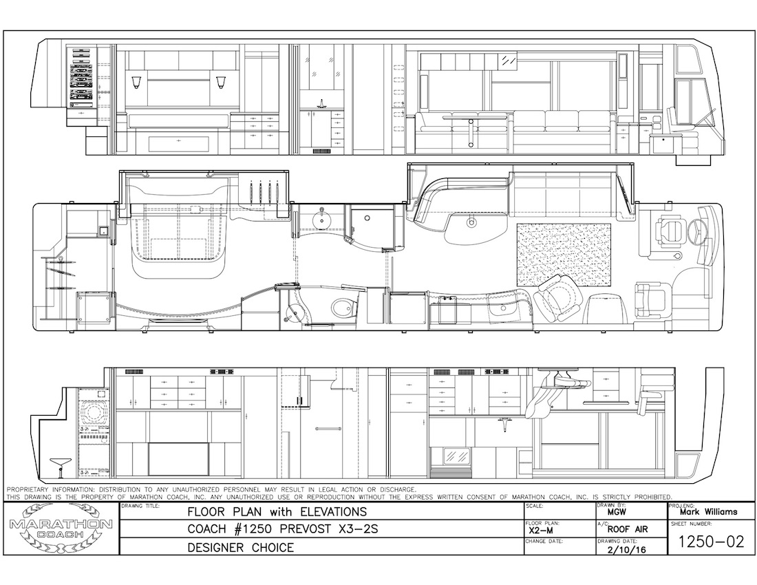 2017 Prevost Marathon X3Double Slide 1250