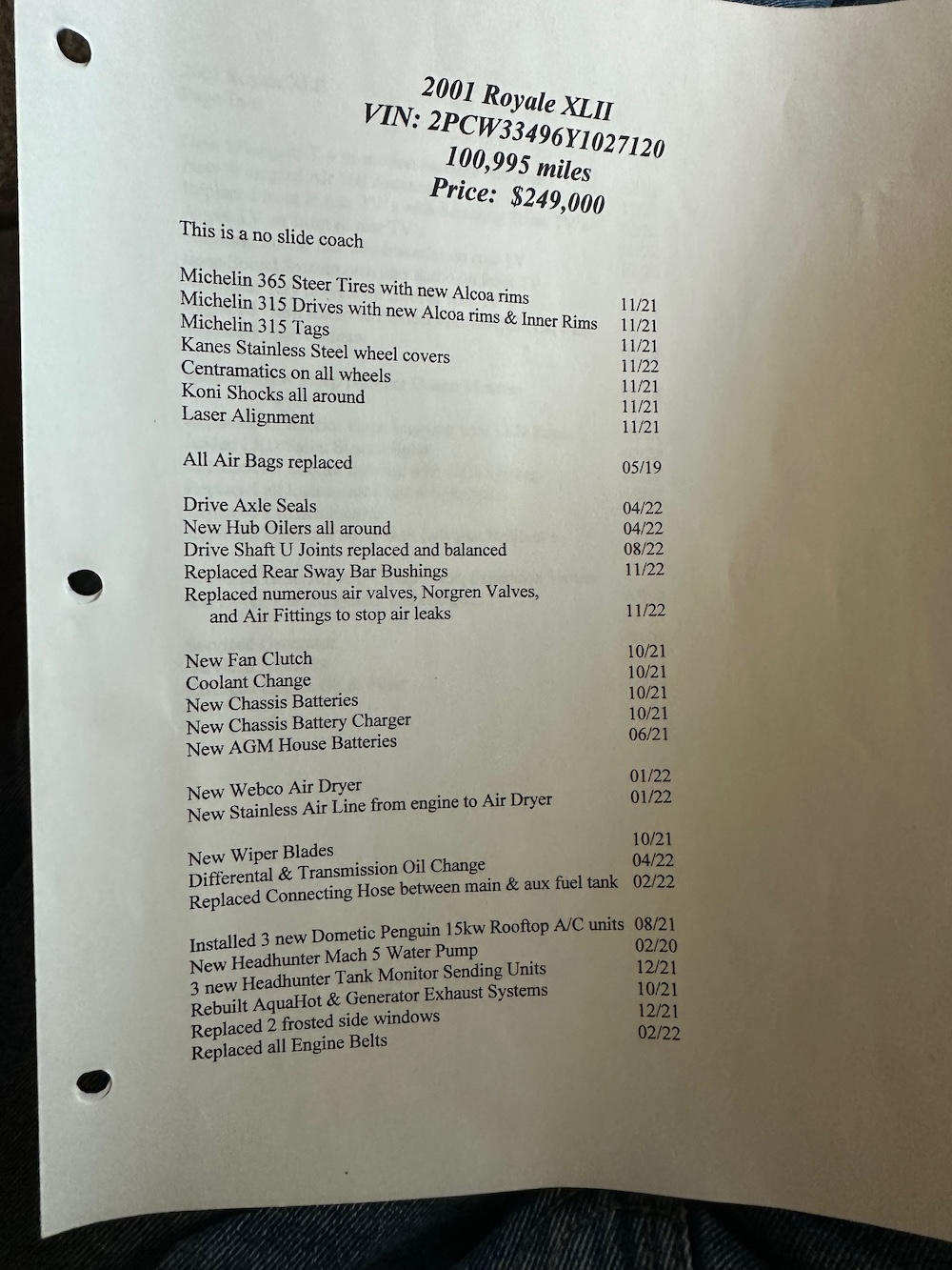 2001 Prevost Royale XLII For Sale
