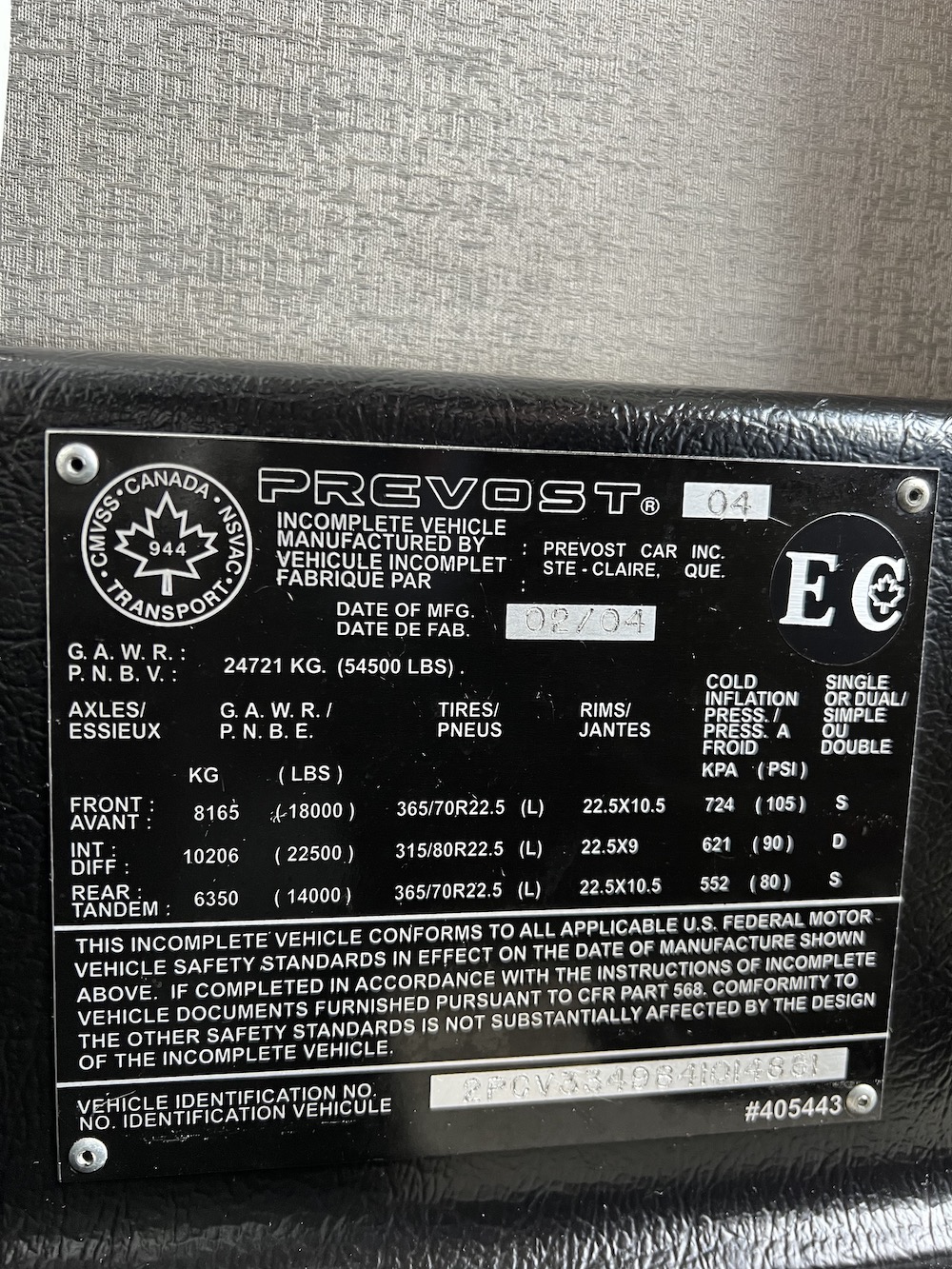 2006 Prevost American H3-45 For Sale