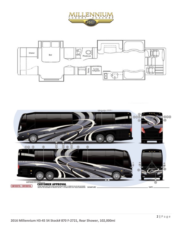 2016 Prevost Millennium H3-45 For Sale